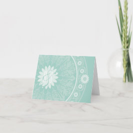 Blue Green Baroque Monogrammed Thank You