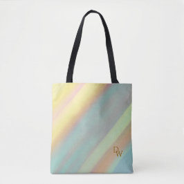 Blue Green Beach Coastal Initials  Tasche
