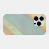 Blue Green Beach Coastal  iPhone Hülle (Rückseite (Horizontal))