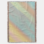 Blue Green Beach House Watercolor Pattern Decke (Vorderseite Vertikal)