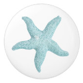 Blue Green Beach Seashell Starfish Design Keramikknauf (Vorderseite)