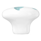 Blue Green Beach Seashell Starfish Design Keramikknauf (Seitenansicht)