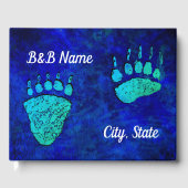 Blue Green Bear Paws - Gästebuch (Vorderseite)