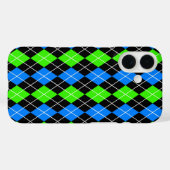Blue Green Black Raute Diamond Design Case-Mate iPhone Hülle (Rückseite (Horizontal))