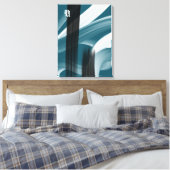 Blue Green Black White Gray Abstract Leinwanddruck (Insitu (Schlafzimmer))