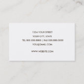 Blue Green Blätter Business Card Visitenkarte (Rückseite)