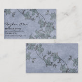 Blue & Green Blume Business Card Visitenkarte (Vorne/Hinten)