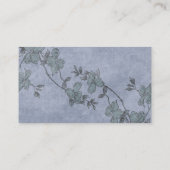 Blue & Green Blume Business Card Visitenkarte (Rückseite)