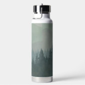 Blue Green Boho Monogram Mountain & Forest Retro Trinkflasche (rechts)