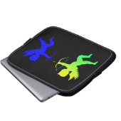 Blue Green Boy Angles Neoprene Laptop Sleeve (Vorne Knopf)