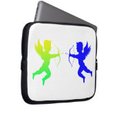 Blue Green Boy Angles Neoprene Laptop Sleeve (Vorne Rechts)