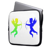 Blue Green Boy Angles Neoprene Laptop Sleeve (Vorderseite Links)