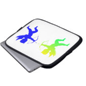 Blue Green Boy Angles Neoprene Laptop Sleeve (Vorne Knopf)