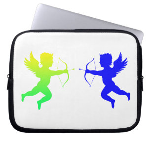 Blue Green Boy Angles Neoprene Laptop Sleeve