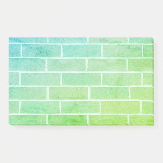 Blue Green Brick Post-it Klebezettel (Vorderseite)