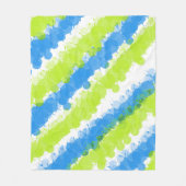 Blue & Green Bright Spritzer Fleecedecke (Vorderseite)