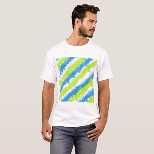 Blue & Green Bright Spritzer T-Shirt (Vorne ganz)