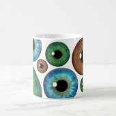 Blue Green Brown Eyeballs Coole benutzerdefinierte Kaffeetasse (Mittel)