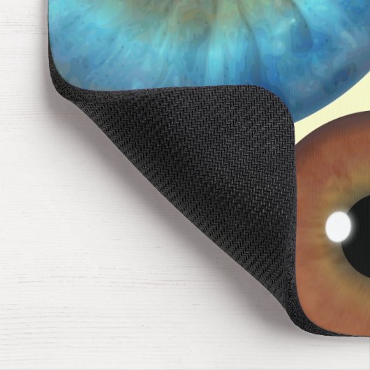 Blue Green Brown Iris Eyeballs Custom Mousepad (Ecke)