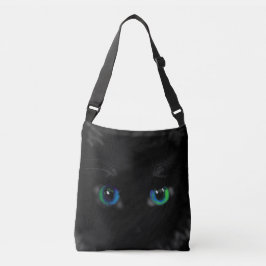 Blue Green Cat Eyes Funny Crossbody Bag Tragetaschen Mit Langen Trägern