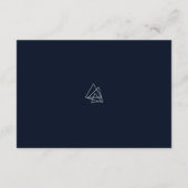 Blue Green Celestial Galaxy Moderne Hochzeitsdetai Begleitkarte (Rückseite)