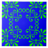 Blue & Green Ceramic Tile Fliese (Vorderseite)