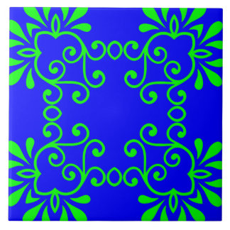 Blue & Green Ceramic Tile Fliese
