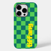 Blue Green Checked Phone Case (Rückseite)