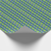 Blue Green Christmas Tree Geschenkpapier (Ecke)