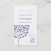 Blue Green Circle Tree Cream Business Visitenkarte (Rückseite)