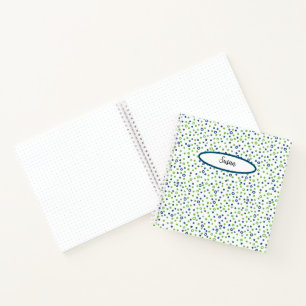 Blue Green Circles Dots Sketchbook Bullet Journal Notizblock