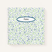 Blue Green Circles Dots Sketchbook Bullet Journal Notizblock (Vorderseite)