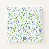 Blue Green Circles Dots Sketchbook Bullet Journal Notizblock (Rückseite)