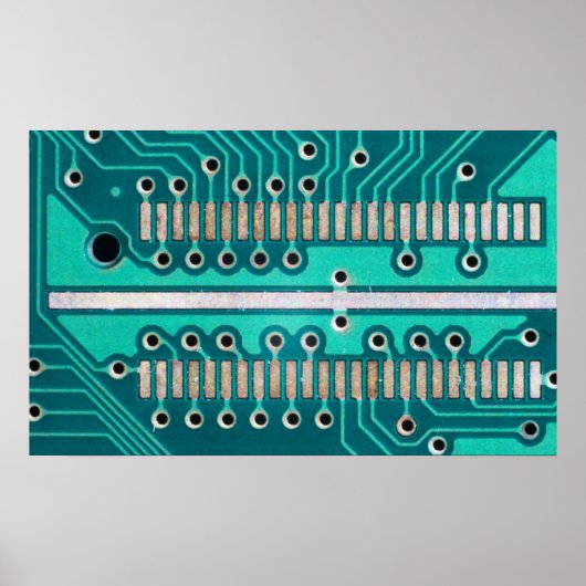 Blue Green Circuit Board - Elektronik Fotografie Poster (Vorne)