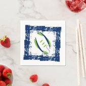 Blue & Green Coctail Napkins-Initial Serviette (Beispiel)