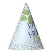 Blue Green Colorful Niedlich Puppy Dog Party Hat Partyhütchen (Links)