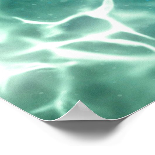 Blue Green Cosmic DNA Strand Poster (Ecke)