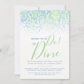 Blue Green Dab Art Probe Dinner bevor wir tun Einladung (Vorderseite)