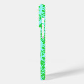 Blue Green Damask Case-Mate iPhone Hülle (Rückseite / Links)
