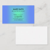 Blue Green Diamond Gradient Modern Visitenkarte (Vorne/Hinten)