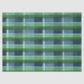 Blue Green Distressed Plaid Pattern Decoupage Seidenpapier (Vorderseite)
