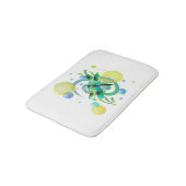 Blue Green Dragonfly Bath Mat Badematte (Schrägansicht)