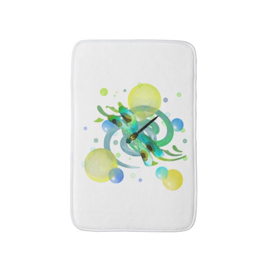Blue Green Dragonfly Bath Mat Badematte (Vorderseite Vertikal)