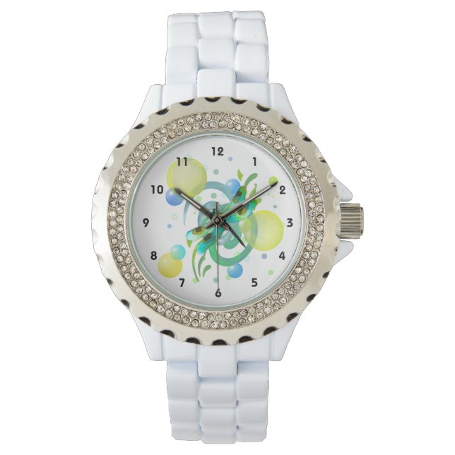 Blue Green Dragonfly Watch Armbanduhr (Vorderseite)