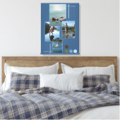 Blue Green Drop Foto Collage Script Canvas drucken Leinwanddruck (Insitu (Schlafzimmer))