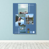 Blue Green Drop Foto Collage Script Canvas drucken Leinwanddruck (Insitu (Holzboden))