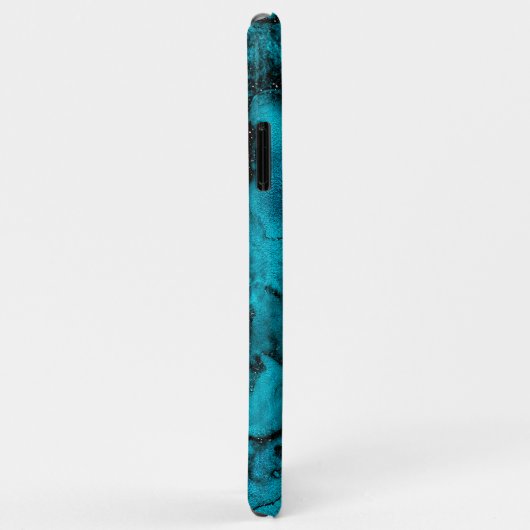 Blue Green Emerald Marble mit Glitzer Case-Mate iPhone Hülle (Hinten/Rechts)