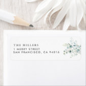 Blue Green Eucalyptus Bouquet Wedding Address (Insitu)