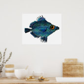 Blue Green Fantasy Discus Poster (Küche)