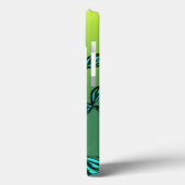 Blue Green Floral iPad Case *anpassen* (Rückseite / Links)